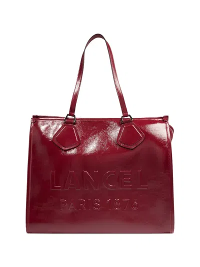Lancel L Zip Tote Bag In Red