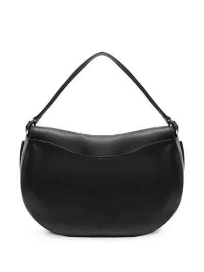 Lancel 셀레스트 더블 L 라지 새들 백 In Black