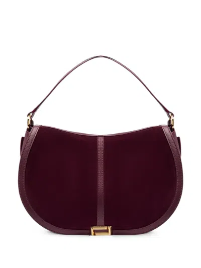 Lancel Large Celeste Panelled Shoulder Bag In Burgundy
