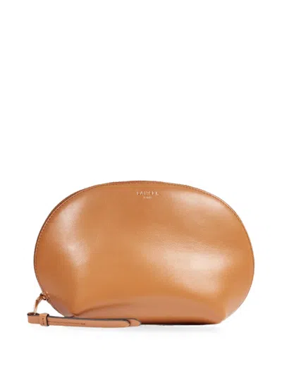Lancel Large Origami De  Clutch In Orange