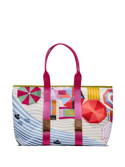Lancel Large Zip Tote Bag In Multi