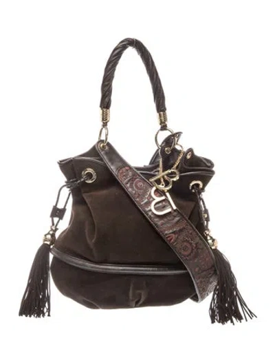Pre-owned Lancel Leather Bucket Bag In Black