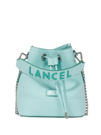 Lancel Leather Bucket Bag In Blue