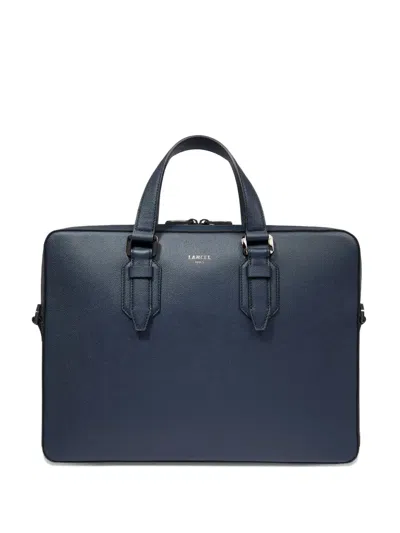 Lancel Leather Buckle-fastening Briefcase Bag In Blue
