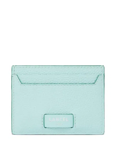 Lancel Leather Card Holder In Blue
