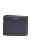 Lancel Leather Compact Wallet In Blue
