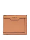 Lancel Leather Compact Wallet In Brown