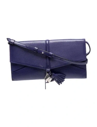 Pre-owned Lancel Leather Crossbody Bag In Blue