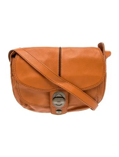 Pre-owned Lancel Leather Crossbody Bag In Brown