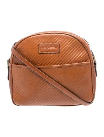 Pre-owned Lancel Leather Crossbody Bag In Brown
