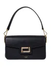 Lancel Leather Medium Flap Bag In Black