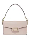 Lancel Leather Medium Flap Bag In Neutrals