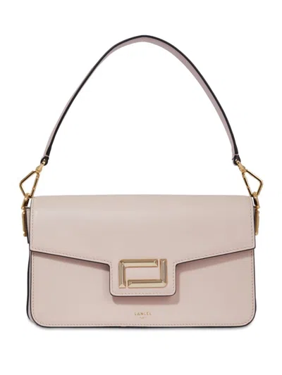 Lancel Leather Medium Flap Bag In Neutrals