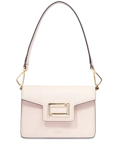 Lancel Leather Mini Flap Bag In Neutrals