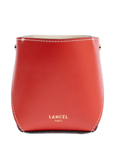 Lancel Leather Pen Holder In Red