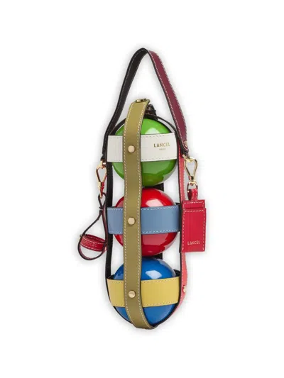 Lancel Leather Petanque Set In Multi