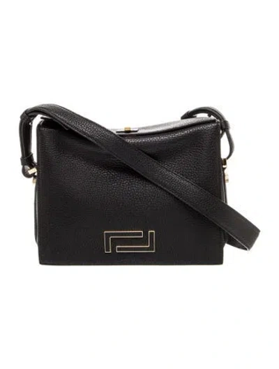 Pre-owned Lancel Leather Pia De In Black
