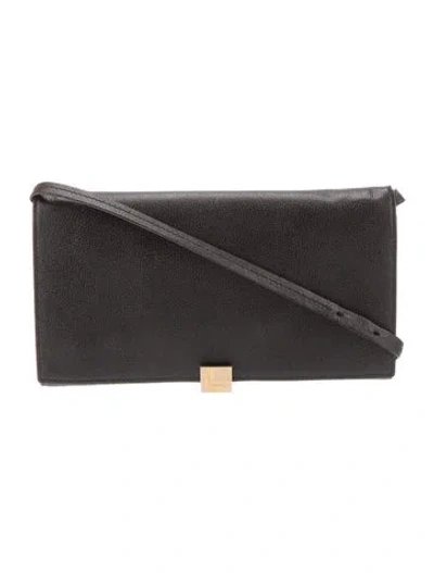 Pre-owned Lancel Leather Shoulder Bag In Black