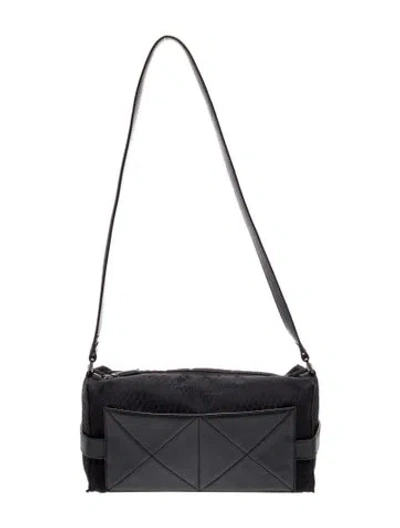 Pre-owned Lancel Leather Shoulder Bag In Black