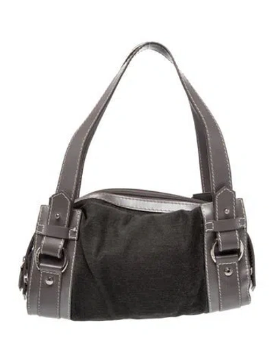 Pre-owned Lancel Leather Shoulder Bag In Gray