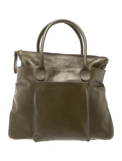 Pre-owned Lancel Leather Shoulder Bag In Green