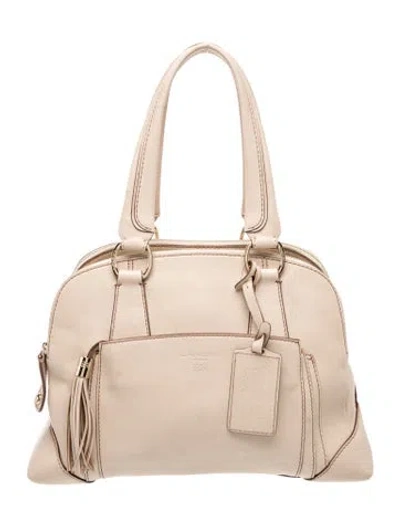 Pre-owned Lancel Leather Shoulder Bag In Neutral