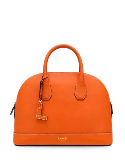 Lancel Leather Shoulder Bag In Orange