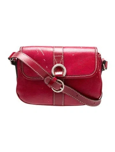 Pre-owned Lancel Leather Shoulder Bag In Red