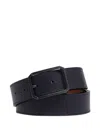 Lancel Leather Square-buckle Belt In Black