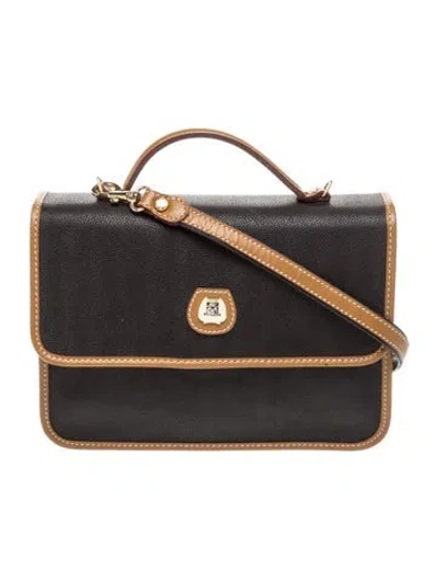 Pre-owned Lancel Leather Top Handle Bag In Black