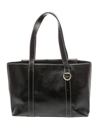 Pre-owned Lancel Leather Top Handle Bag In Black