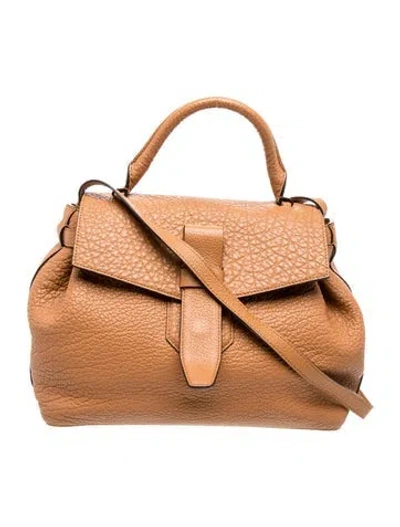 Pre-owned Lancel Leather Top Handle Bag In Brown