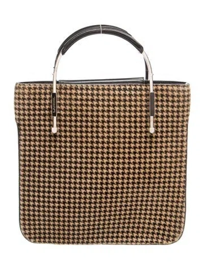 Pre-owned Lancel Leather Top Handle Bag In Neutral