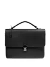 Lancel Leather Top-handle Briefcase In Black