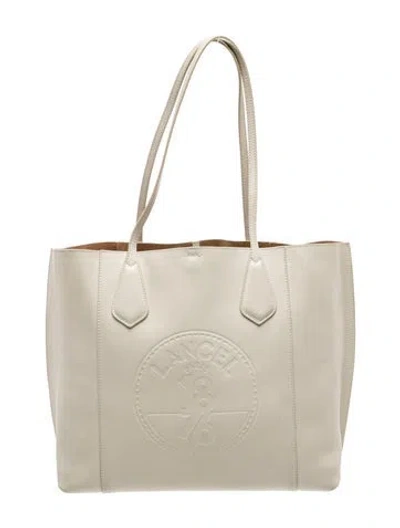 Pre-owned Lancel Leather Tote In Neutral
