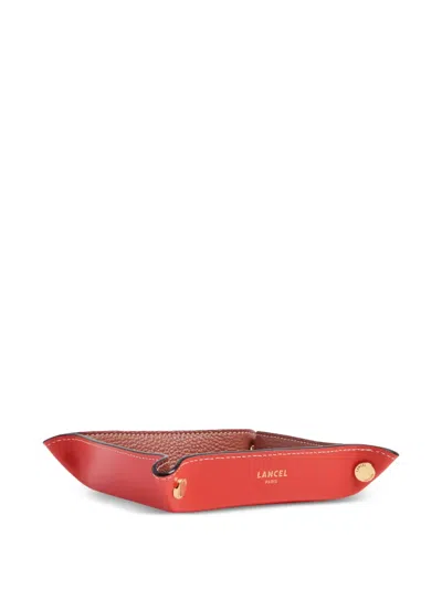 Lancel Leather Valet Tray In Red