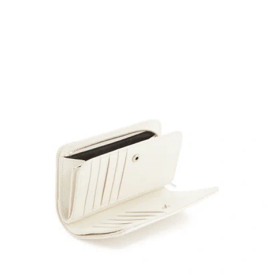 Lancel Leather Wallet In White