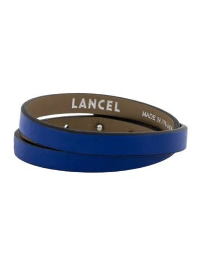 Pre-owned Lancel Leather Wrap Bracelet In Multi
