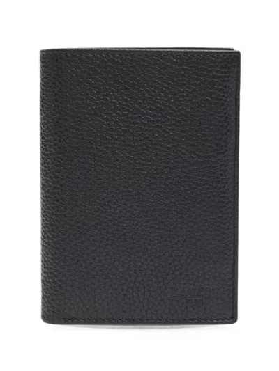 Lancel Leon Grained Leather Wallet In Black