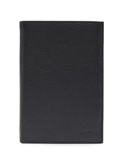 Lancel Leon Grained Leather Wallet In Black