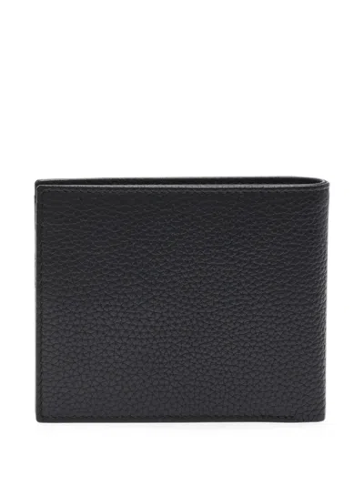 Lancel Leon Grained Leather Wallet In Orange