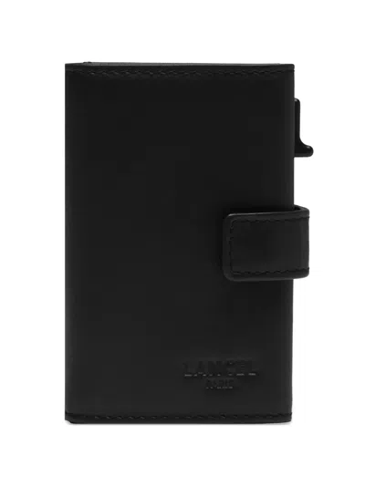 Lancel Leon Leather Cardholder In Black