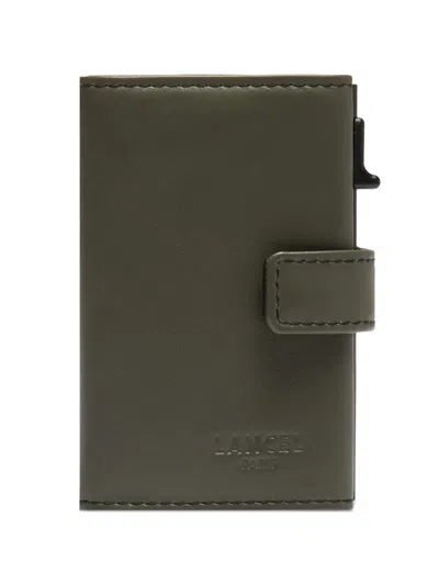 Lancel Leon Leather Cardholder In Green
