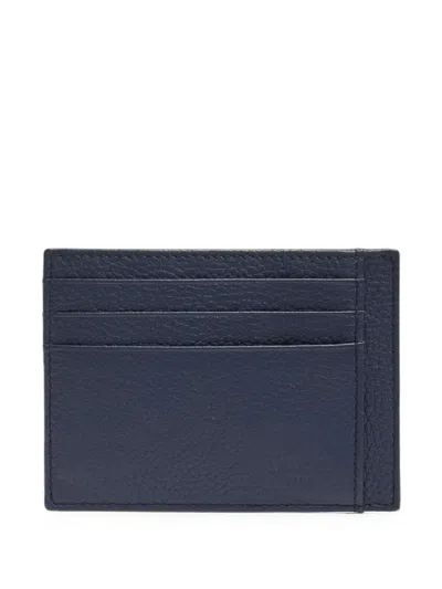 Lancel Leon Leather Cardholder In Red