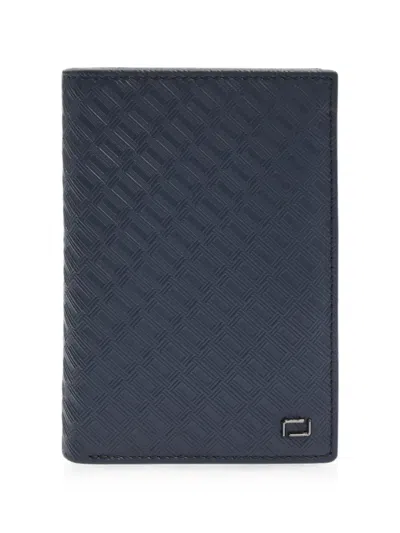Lancel Leon Logo-embossed Leather Wallet In Blue