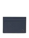 Lancel Leon Monogram-embossed Cardholder In Blue