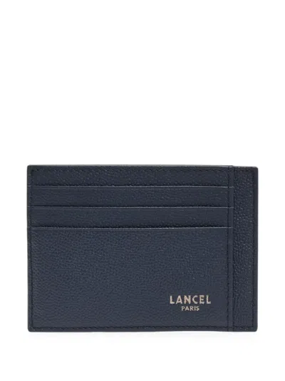 Lancel Leon Textured-leather Cardholder In Pink