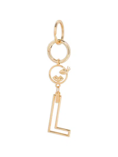 Lancel Letter-detail Keyring In Gold