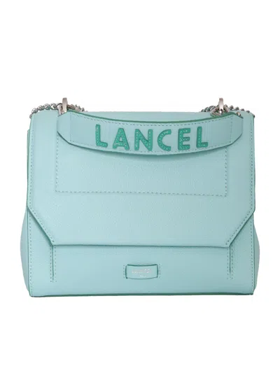 Lancel Light Blue Rabat Bag In Green