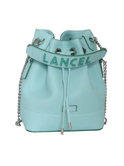 Lancel Light Blue Seau Bag In Green
